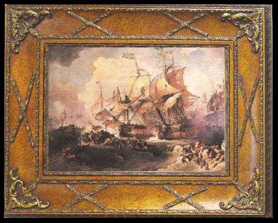 framed  Philip James de Loutherbourg The Glorious First of June (mk25), Ta074